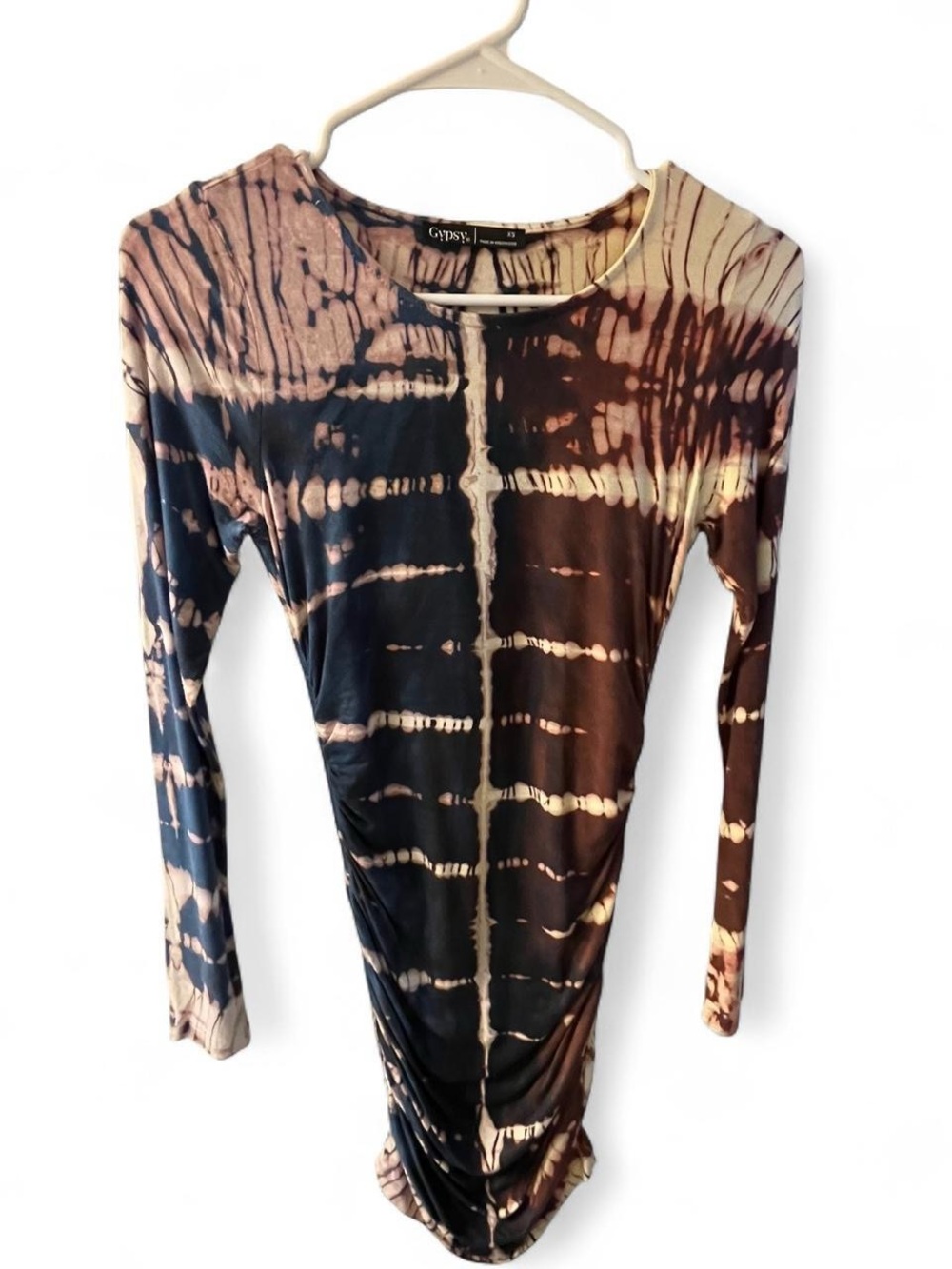 Tie-Dye Long Sleeve Bodycon Dress - Picture 2 of 4